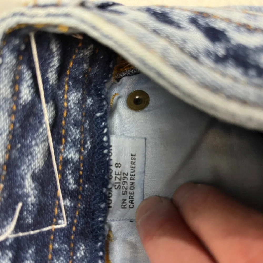 Jordache Jeans Kids Size 8 Blue Acid‎ Wash 3554 High Rise Tapered Vintage NWT